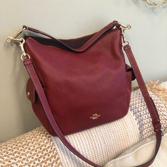 COACH Handbags - COACH red/raspberry purse/shoulder/crossbody